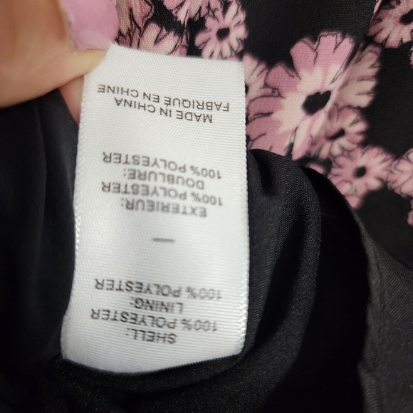 Likely black pink Bella Floral Print Midi Dress Prarie croquet Cottagecore Bridg - Picture 15 of 16